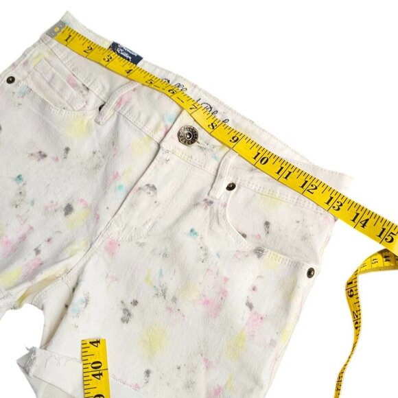 Bullhead Black Denim Paint Print Tie Dye Cutoff Shorts, Size 3 - Picture 3 of 8